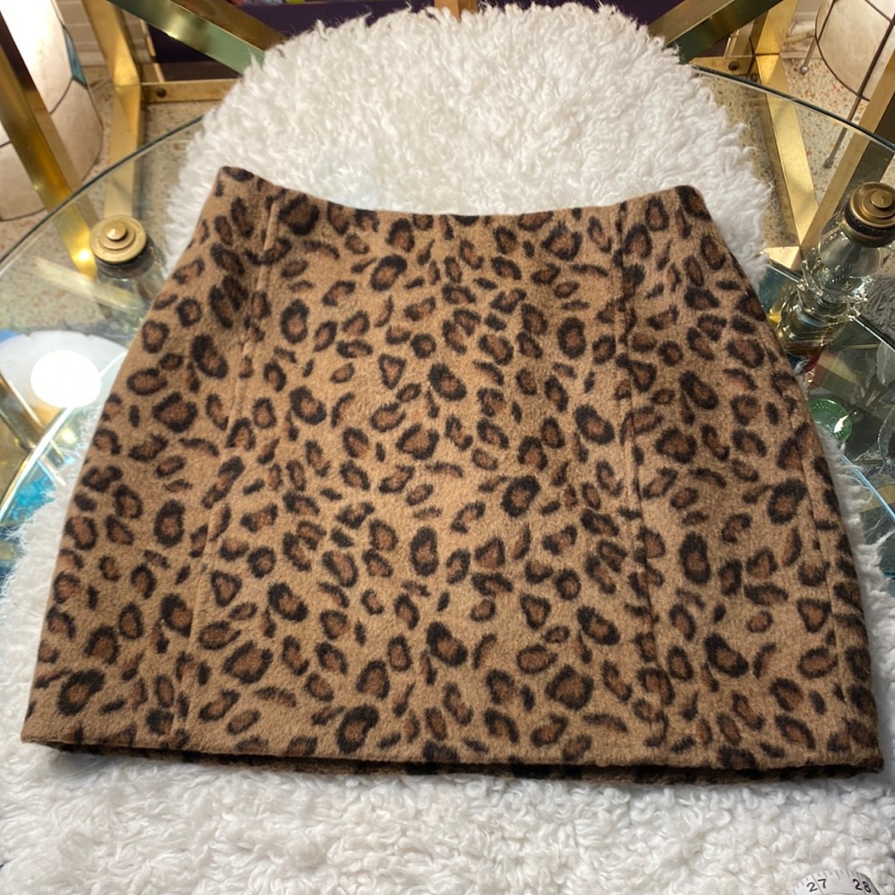 Topshop Faux Fur Cheetah Print Mini Skirt